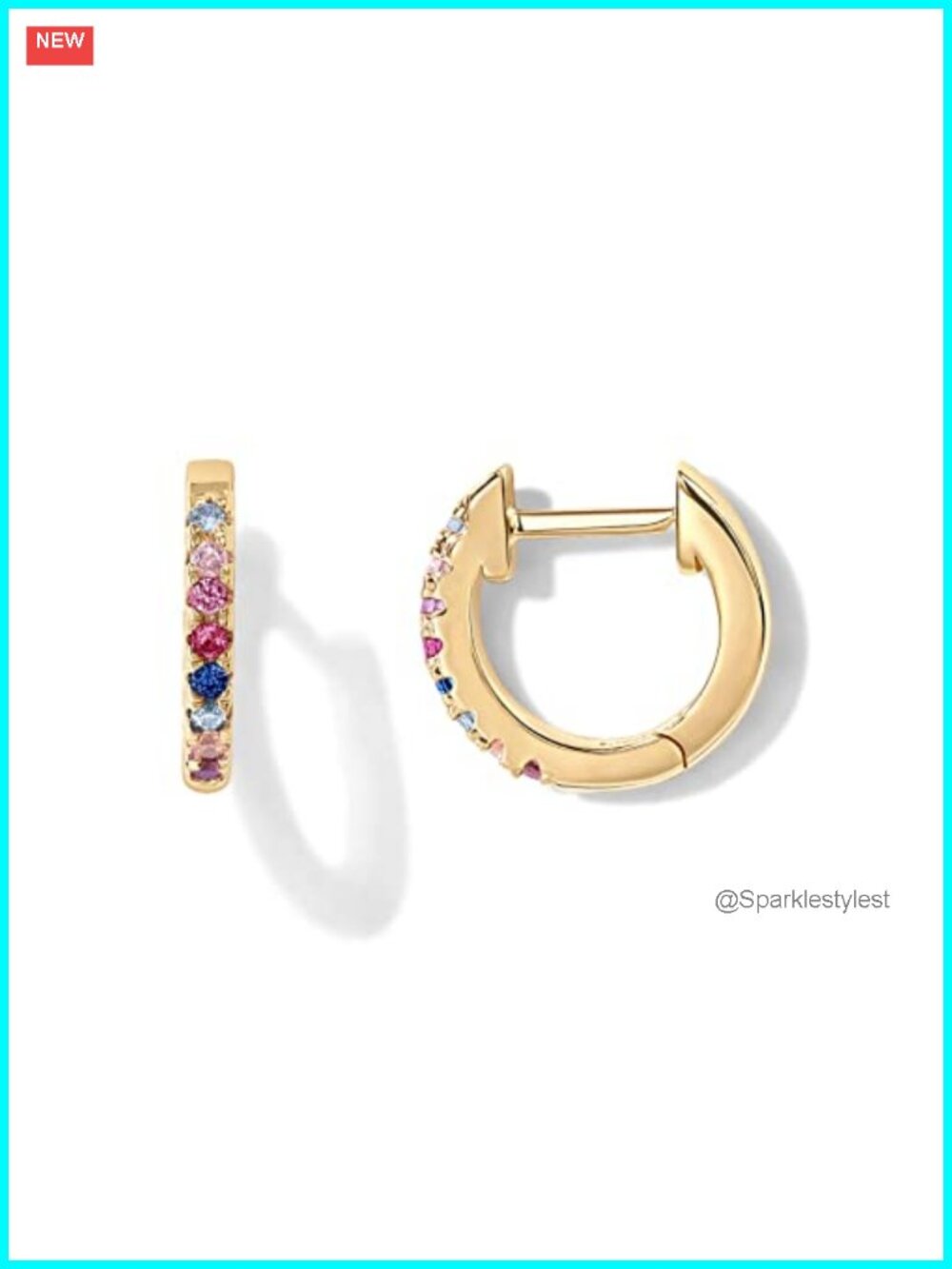 14K Gold Plated 925 Sterling Silver Post Huggie Earrings